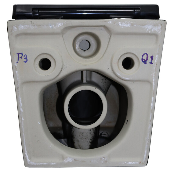 Унитаз подвесной безободковый Azario Teramo AZ-0052-UQ3MB с крышкой микролифт (система смыва Торнадо) чёрный матовый, Цвет производителя: чёрный матовый фото 13