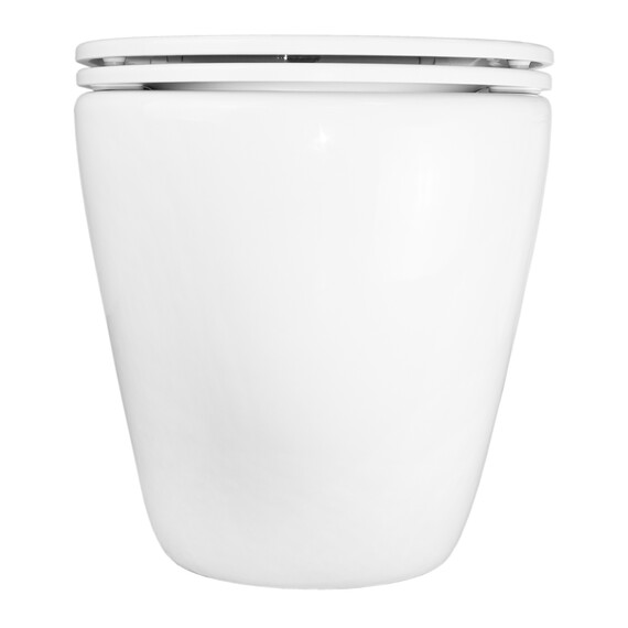 Унитаз приставной безободковый Azario Grado AZ-2141D-UQ1 с тонкой крышкой микролифт (система смыва Торнадо) фото 3