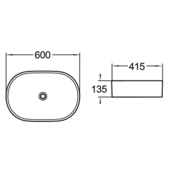 Раковина-чаша Azario 60 см AZ-2143P SP фото 3