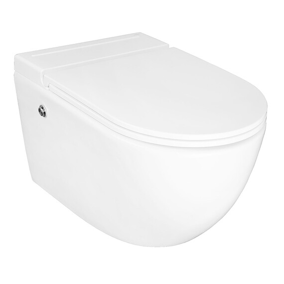 Унитаз подвесной импульсный Azario AZ-102C с тонкой крышкой микролифт (монтажная рама в комплекте) фото 2