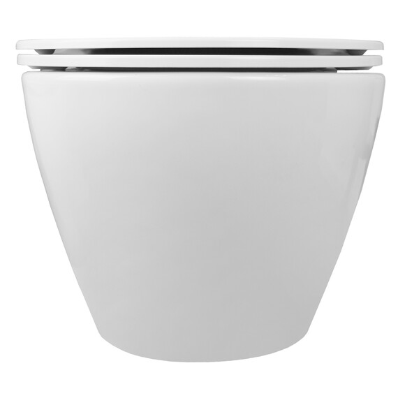 Унитаз подвесной безободковый Azario Grado AZ-0046 с тонкой крышкой микролифт фото 9