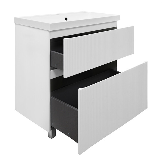 Тумба напольная с раковиной Azario Viola 80/2H 80 см CS00097140, белый матовый фото 2