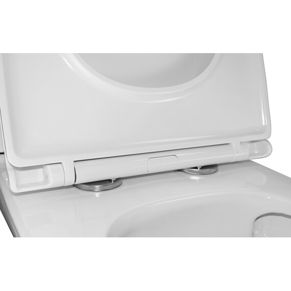 Унитаз-компакт безободковый Azario Mari AZ-79143T с тонкой крышкой микролифт фото 8