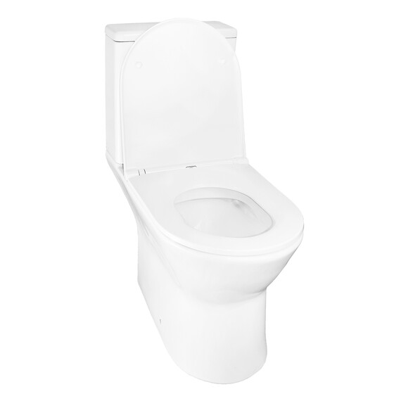 Унитаз-компакт безободковый Azario Dante AZ-93589 с крышкой микролифт фото 3