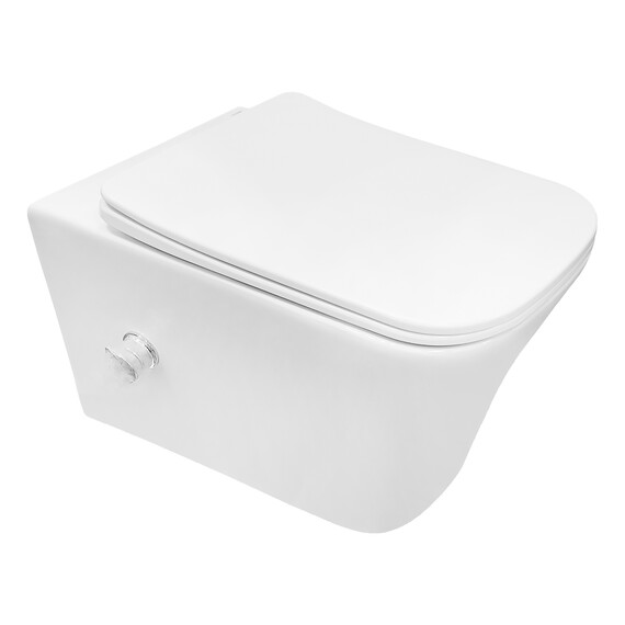 Унитаз подвесной безободковый Azario Nove AZ-9321B с тонкой крышкой микролифт фото 2