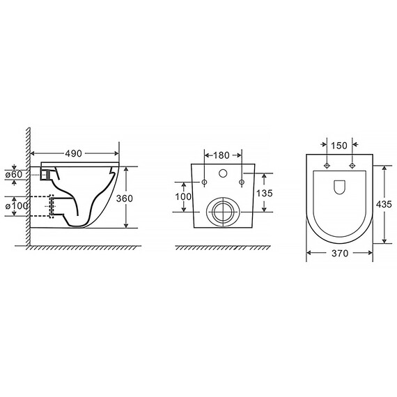 Унитаз подвесной безободковый Azario Grado AZ-0046 с тонкой крышкой микролифт фото 13