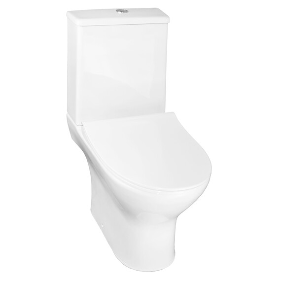 Унитаз-компакт безободковый Azario Mist AZ-45 с тонкой крышкой микролифт фото 2