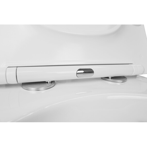 Унитаз подвесной безободковый Azario Grado AZ-0046 с тонкой крышкой микролифт фото 6