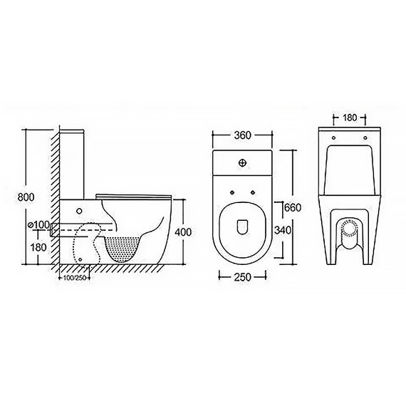 Унитаз-компакт безободковый Azario Verona AZ-8301 с крышкой микролифт (система смыва Торнадо) фото 16