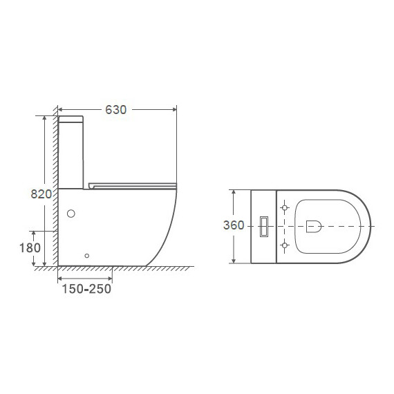 Унитаз-компакт безободковый Azario Blanco AZ-T003B-R с тонкой крышкой микролифт фото 13