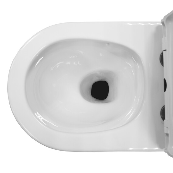 Унитаз-моноблок Azario Velluto AZ-6281 с тонкой крышкой микролифт (Система смыва Торнадо) фото 8