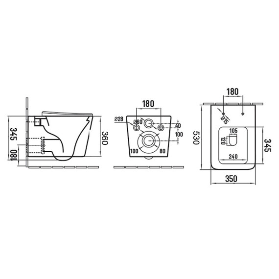 Унитаз подвесной безободковый Azario Nova AZ-2216-SP с тонкой крышкой микролифт фото 4