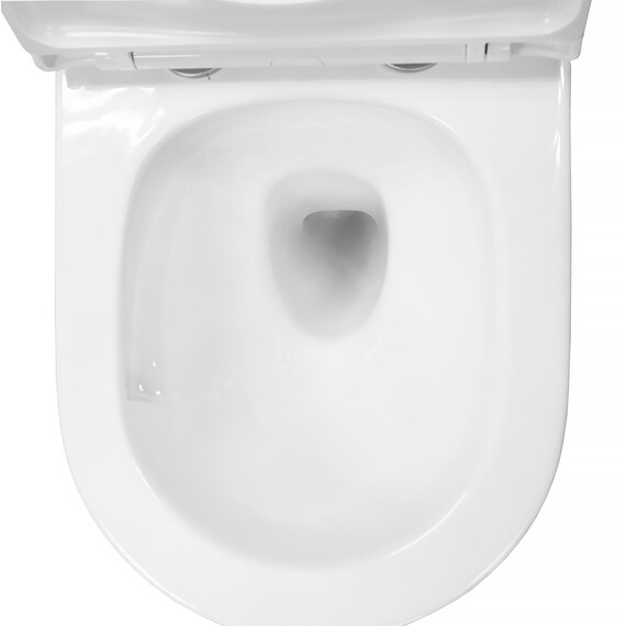 Унитаз подвесной безободковый Azario Nove AZ-9312T с тонкой крышкой микролифт фото 8
