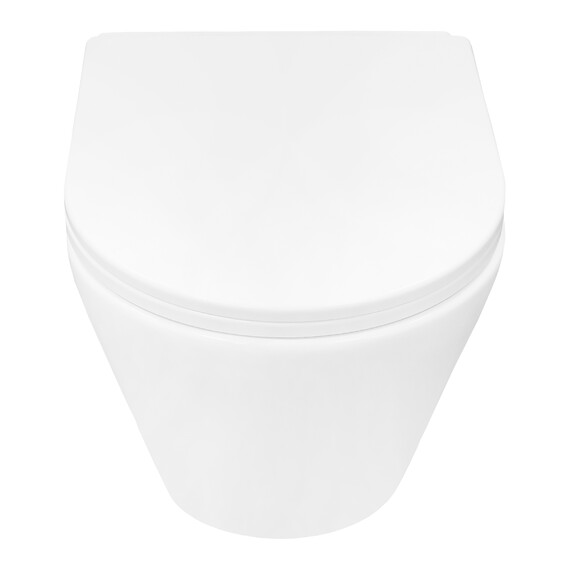 Унитаз подвесной безободковый Azario Nove AZ-9312T с тонкой крышкой микролифт фото 3