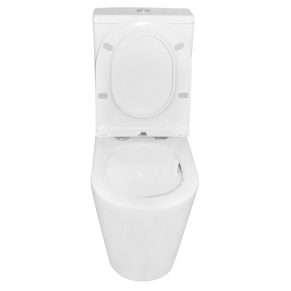 Унитаз-компакт безободковый Azario Vetro AZ-2149-UQ1 с тонкой крышкой микролифт (Система смыва Торнадо) фото 4