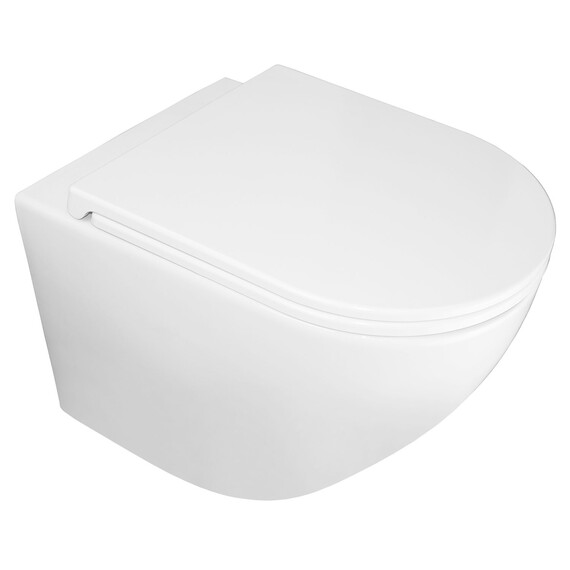 Унитаз подвесной безободковый Azario Pro PRO-0001 UQ3 с тонкой крышкой микролифт (система смыва Торнадо) фото 3