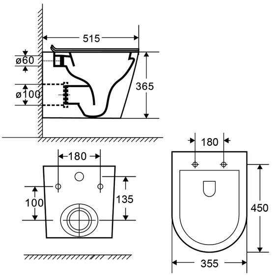 Унитаз подвесной безободковый Azario Teramo AZ-0053-UQ3-MB с крышкой микролифт (система смыва Торнадо) чёрный матовый, Цвет производителя: чёрный матовый фото 12