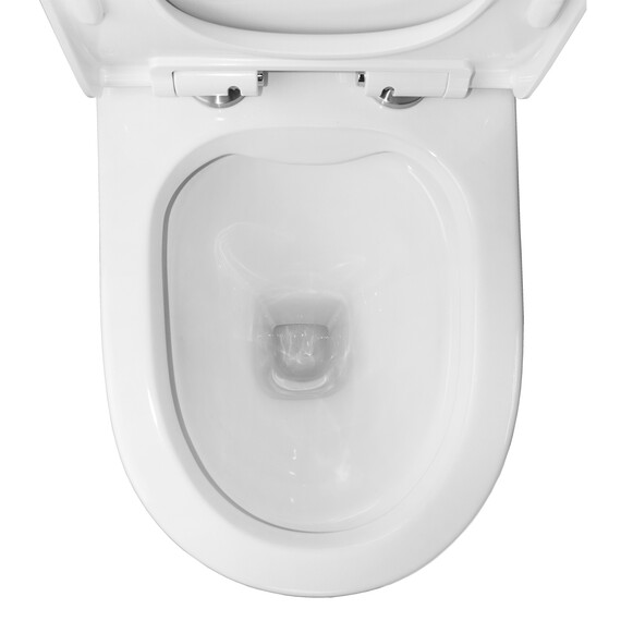 Унитаз-компакт безободковый Azario Mist AZ-45 с тонкой крышкой микролифт фото 8