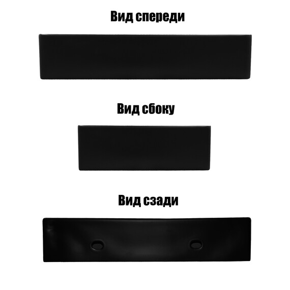 Раковина подвесная Azario 50 см AZ-2173-S-MB, черный матовый фото 3