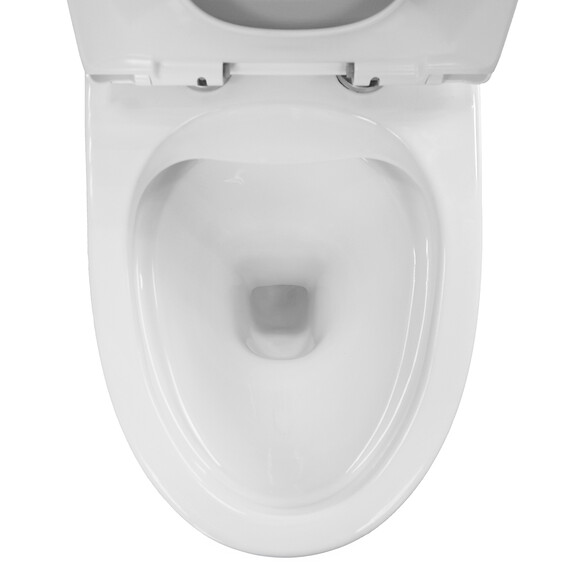 Унитаз-моноблок безободковый Azario Ansa AZ-2301 с тонкой крышкой микролифт фото 10