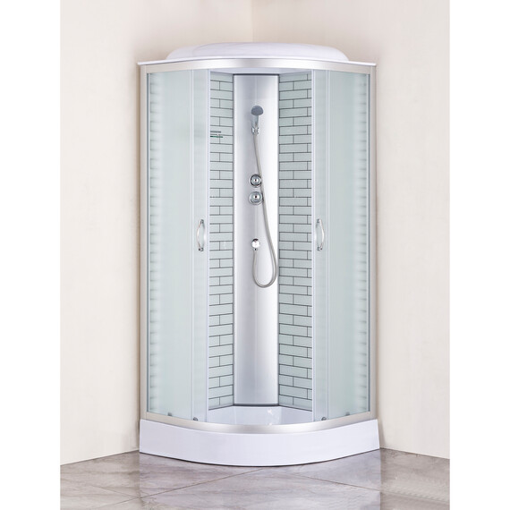 Душевая кабина Loranto 100х100 см CS-6610-13FW 100, хром/матовое фото 2