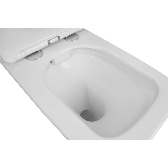 Унитаз-компакт безободковый Azario Formal AZ-1353B с крышкой микролифт фото 6