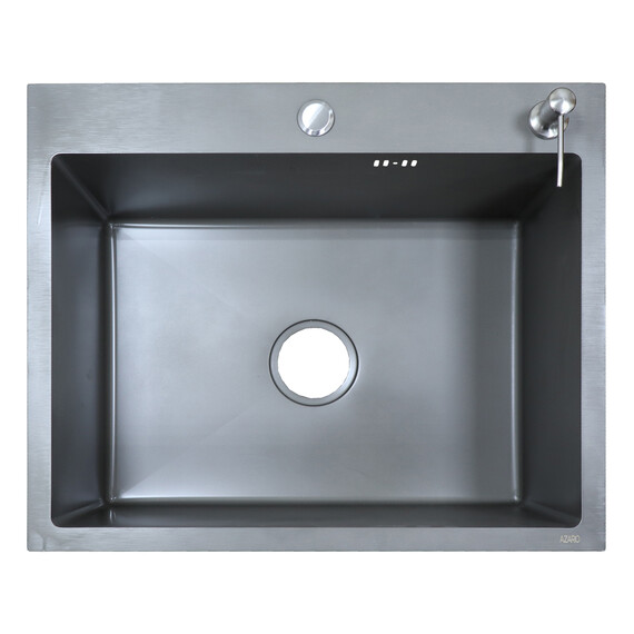 Кухонная мойка Azario Nicole AZG6050N (сифон, дозатор и коландер в комплекте) серый фото 2