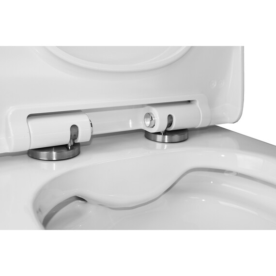 Унитаз-компакт безободковый Azario Mist AZ-45 с тонкой крышкой микролифт фото 6