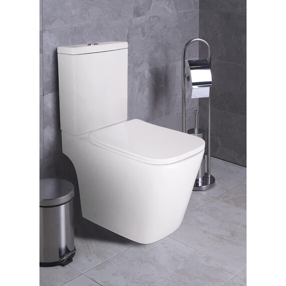 Унитаз-компакт безободковый Azario Ferra AZ-1015 с тонкой крышкой микролифт фото 15