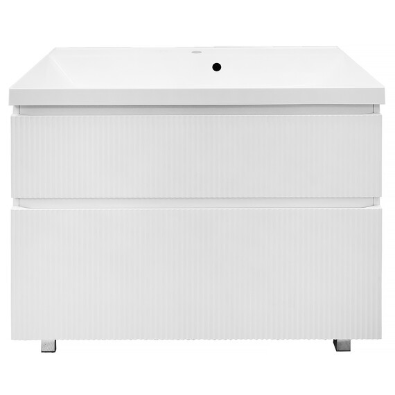 Тумба напольная с раковиной Azario Viola 100/2H 100 см CS00097146, белый матовый фото 3