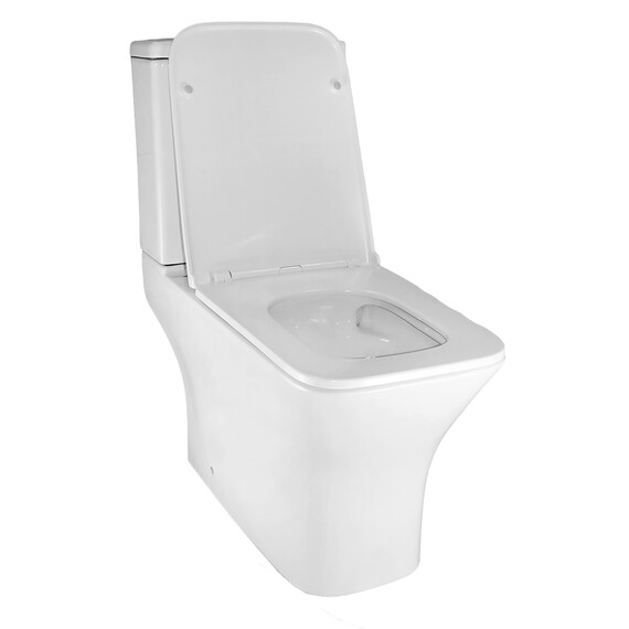 Унитаз-компакт безободковый Azario Mari AZ-79143T с тонкой крышкой микролифт фото 3