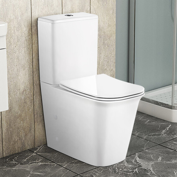 Унитаз-компакт безободковый Azario Velise AZ-1222A с крышкой микролифт фото 12