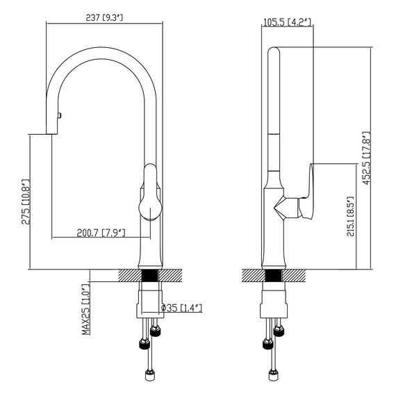 Смеситель для кухни Azario AZ-HU245913 фото 2