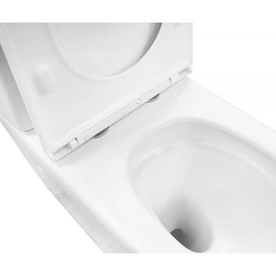Унитаз-компакт безободковый Azario Verona AZ-8301 с крышкой микролифт (система смыва Торнадо) фото 5