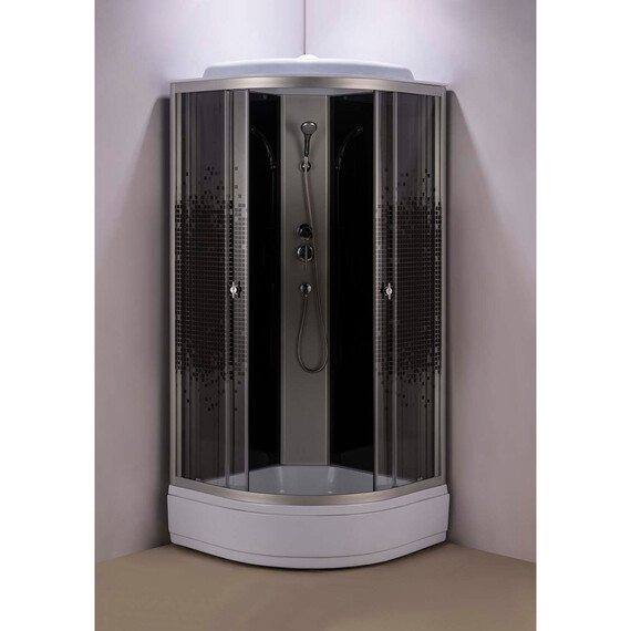 Душевая кабина Loranto 100х100 см CS-1000-25ТМ/М, хром/мозаика фото 3