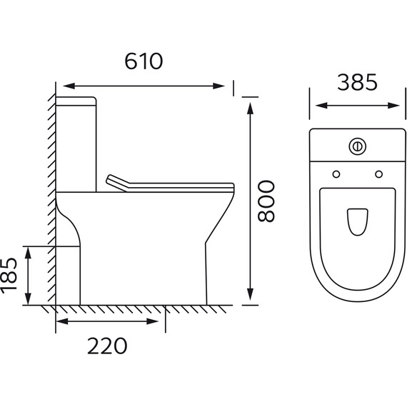 Унитаз-компакт безободковый Azario Mist AZ-45 с тонкой крышкой микролифт фото 16