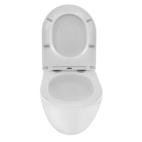 Унитаз подвесной безободковый Azario Pro PRO-0001 UQ3 с тонкой крышкой микролифт (система смыва Торнадо) фото 6