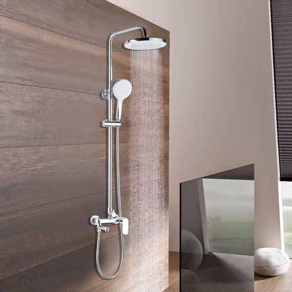 Душевая стойка с поворотным изливом Azario Arizona AZ-20R, Цвет производителя: хром фото 6