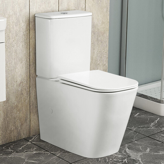 Унитаз-компакт безободковый Azario ESCONDA AZ-1255A с крышкой микролифт (система смыва торнадо) фото 8