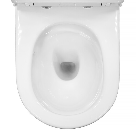 Унитаз-компакт безободковый Azario Verona AZ-8301 с крышкой микролифт (система смыва Торнадо) фото 7