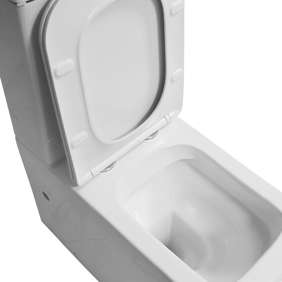 Унитаз-компакт безободковый Azario Indor AZ-T004B-R с тонкой крышкой микролифт фото 5
