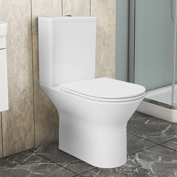 Унитаз-компакт безободковый Azario Dante AZ-93589 с крышкой микролифт фото 16