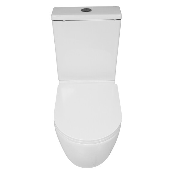 Унитаз-компакт безободковый Azario Blanco AZ-T003B-R с тонкой крышкой микролифт фото 3