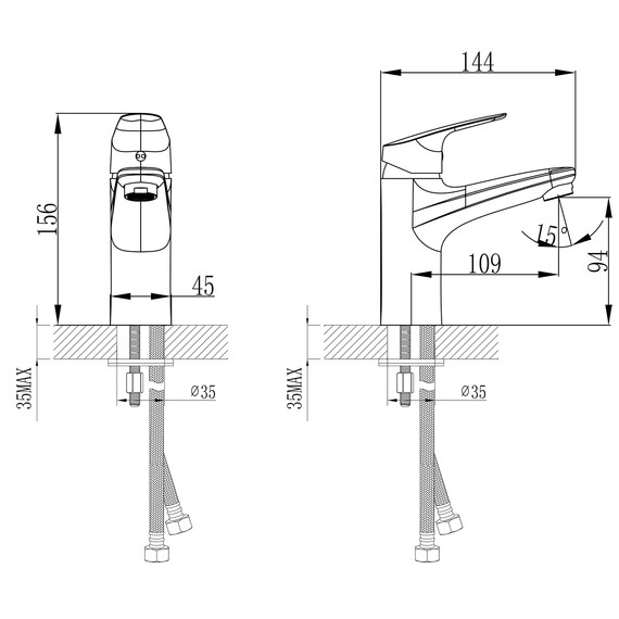 Смеситель для раковины Azario AZ-HU245898 фото 2
