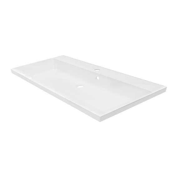 Тумба подвесная с раковиной Azario Viola 100/2H 100 см CS00097149, белый матовый фото 5