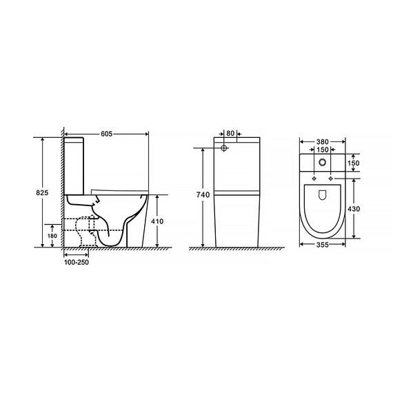 Унитаз-компакт безободковый Azario Vetro AZ-2149-UQ1 с тонкой крышкой микролифт (Система смыва Торнадо) фото 14