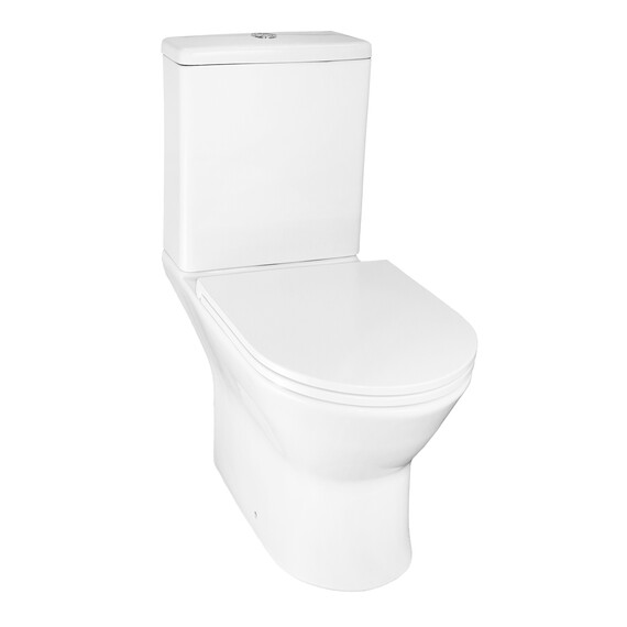 Унитаз-компакт безободковый Azario Dante AZ-93589 с крышкой микролифт фото 2