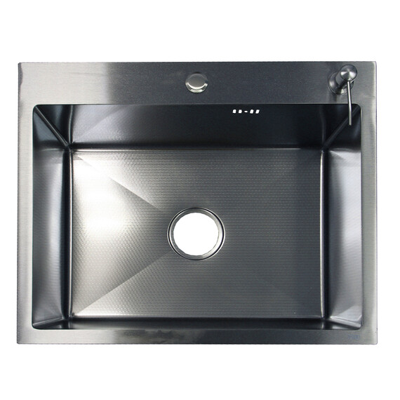 Кухонная мойка Azario Nicole AZS5050N (сифон, дозатор и коландер в комплекте) серебро фото 2