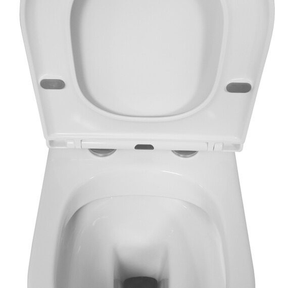 Унитаз-компакт безободковый Azario Blanco AZ-T003B-R с тонкой крышкой микролифт фото 7