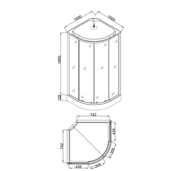 Душевая кабина Loranto 100х100 см CS-6610-13FW 100, хром/матовое фото 3